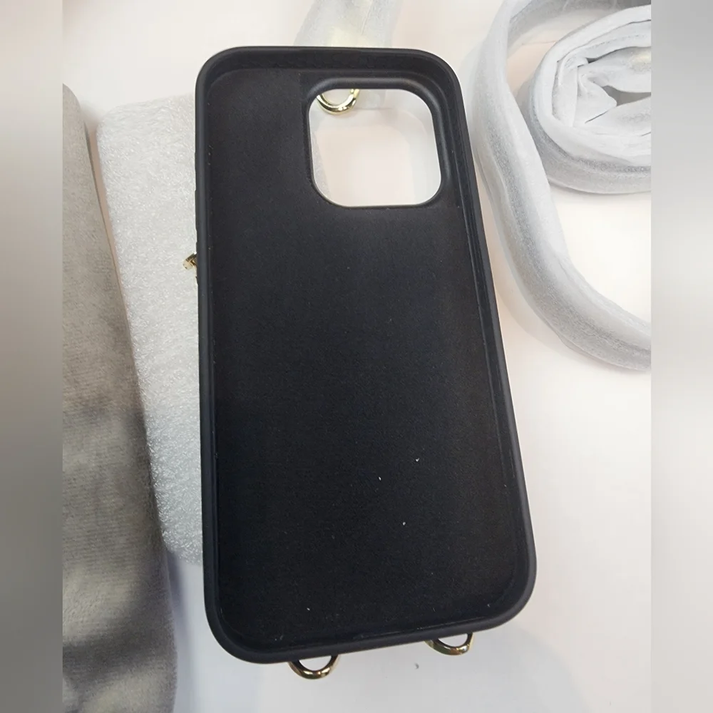 New Leather Crossbody iPhone 15‎ Pro Case RFID Blocking Card Holder Wallet